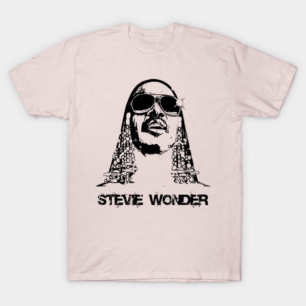 Stevie Wonder-Pencil Art T-Shirt by Hursed